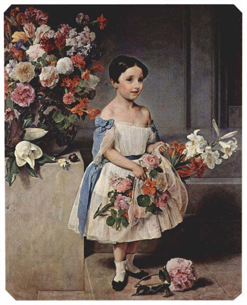 Francesco Hayez Portrait of Countess Antonietta Negroni Prati Morosini as a child